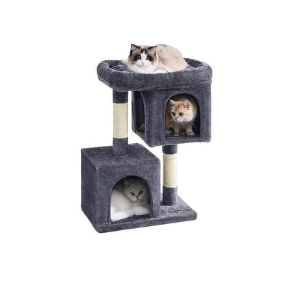 Feandrea Cat Tree, 33.1-Inch Cat Tower, L, Condo for Large Cats up to 16 Lb,2 Cat Caves, Scratching Post