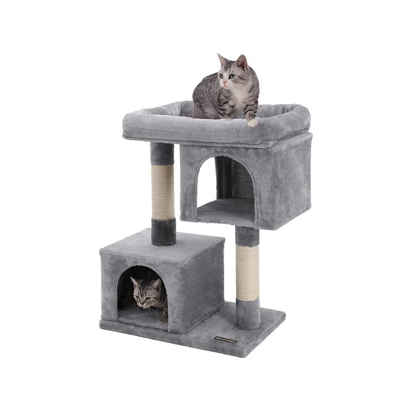 Feandrea Cat Tree, 33.1-Inch Cat Tower, L, Condo for Large Cats up to 16 Lb,2 Cat Caves, Scratching Post