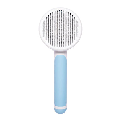 New Pet Cat Brush Hot Selling Hand-Held Steel Wire Self-Cleaning Comb Looper for Hair Removal