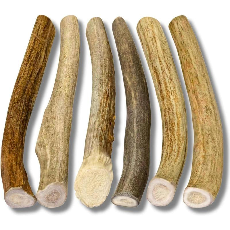 6 Pack Small Deer Antler Dog Chews for Dogs Whitetail Naturals